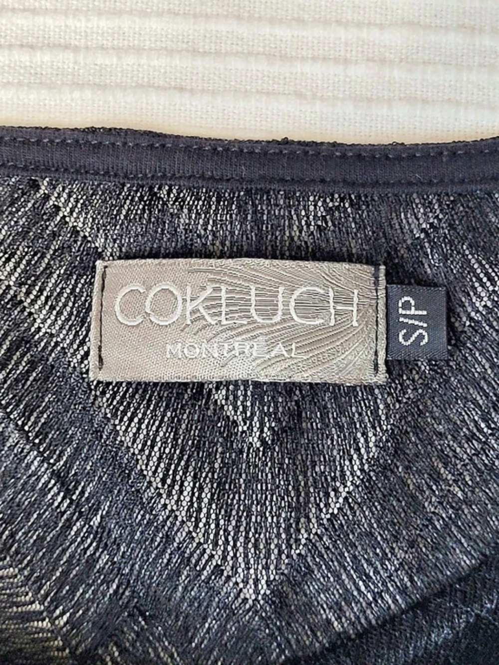 COKLUCH Montreal Chevron Stripe Mesh Illusion Knit Dress Size S  ***See Notes** - Picture 2 of 13